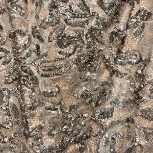 Silver sequin dress inside is very sheer